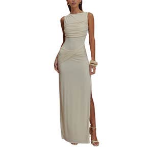 Henley Slinky Drape Maxi Dress