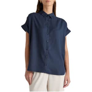 Quince Vintage Wash Tencel Camp Shirt