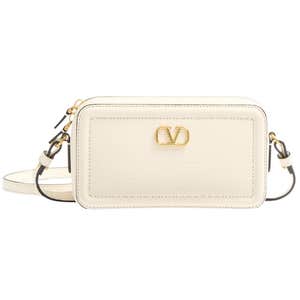 Valentino Garavani Alltime Mini Shoulder Bag in Grainy Calfskin