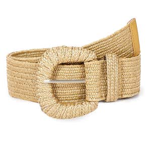 Waist Wow Straw Woven Elastic Belt