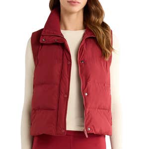nordstrom, Zella Rib Trim Puffer Vest