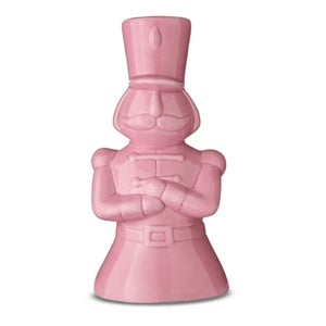 Ceramic Nutcracker Candle Holder Christmas Decor, Pink, 8", by Holiday Time