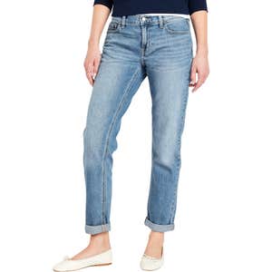 old navy, Old Navy Mid-Rise Wow Boyfriend Straight Jeans