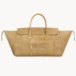 CELINE Medium New Luggage In Suede Calfskin