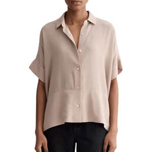 Everlane The Boxy Shirt in Washable Silk