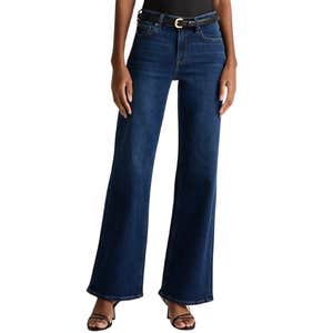 Quince Stretch High Rise Wide Leg Jeans