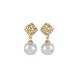 Kay Jewelers Cultured Pearl Woven Dangle Earrings