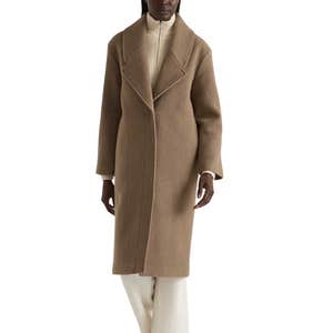 Quince 100% Merino Wool Shawl Collar Long Coat