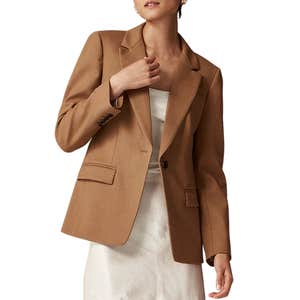 J.Crew Helena Blazer In Wool-Blend Flannel