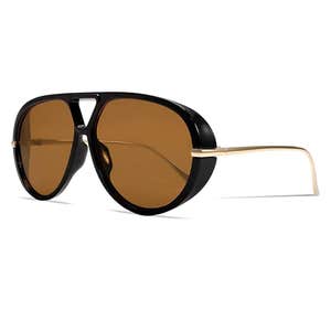 GUVIVI Retro Gold Aviator Sunglasses