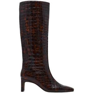 steve madden, Steve Madden JENDI Tortoise Crocodile Square-Toe Knee-High Boot