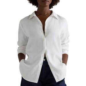 quince, Quince 100% European Linen Long Sleeve Shirt