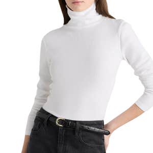 quince, Quince Organic Cotton Micro-Rib Turtleneck