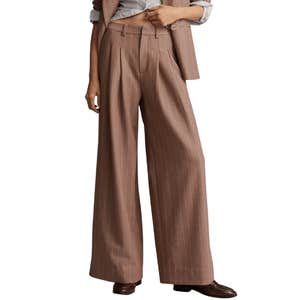 Maeve The Avery Pleated Wide-Leg Trousers