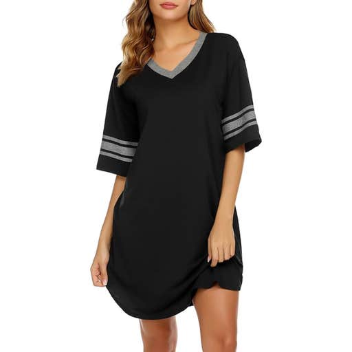 amazon, Ekouaer V Neck Color Block Nightgown