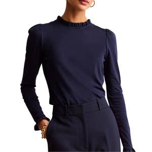boden, Boden Supersoft Frill Detail Top