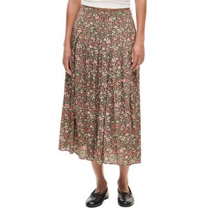 j.crew, J.Crew Midi Skirt In Liberty Floral Crepe De Chine Fabric