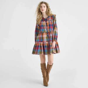 Womens Kalani Dress - Harvest Check