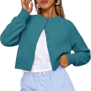 amazon, Trendy Queen Cropped Cardigan Sweater