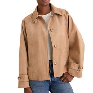 tuckernuck, Tuckernuck Suede Drew Short Trench Coat