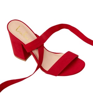 Lulus Alta Suede Lace-Up Heels