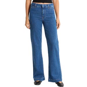 nordstrom, PAIGE Leenah Curved Pocket High Waist Wide Leg Jeans