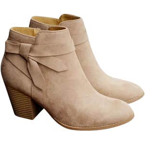 amazon, PiePieBuy Tie Knot Chelsea Pump Ankle Boots