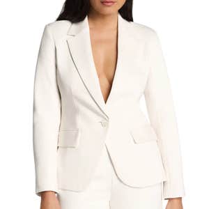 spanx, SPANX Ponte Tailored Blazer in Ivory