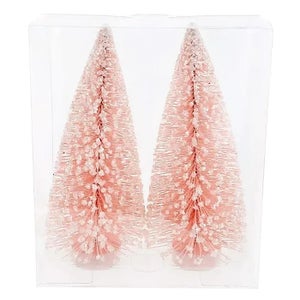 2-Pack Pink Bottlebrush Trees, 9"