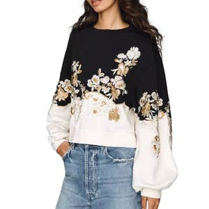 anthropologie, By Anthropologie 100% Cotton Embroidered Sweater