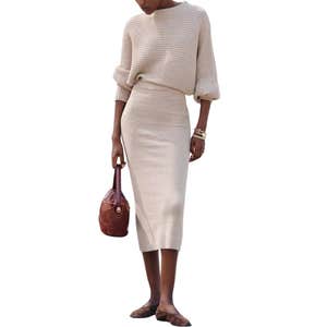 anthropologie, By Anthropologie Ribbed Sweater Midi Dress