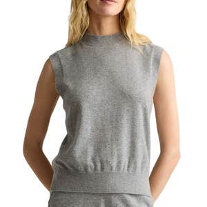 quince, Quince Mongolian Cashmere Mock Neck Sweater Vest
