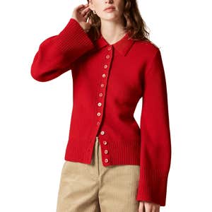 J.Crew Milano-stitch cinched-waist cardigan