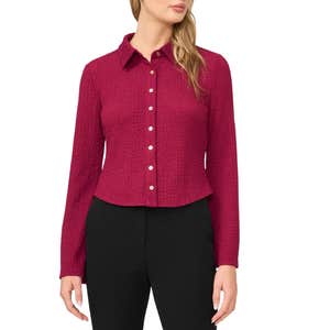 Nordstrom; Halogen Flare Sleeve Knit Button-Up Shirt