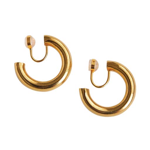 eara, Eara Aaliyah Clip-on Gold Hoop Earrings