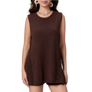 SheIn Knit Shorts Sleeveless Tank Set