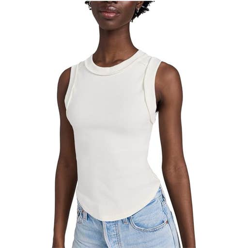 amazon, Free People Kate Rib Stretch Cotton Tank