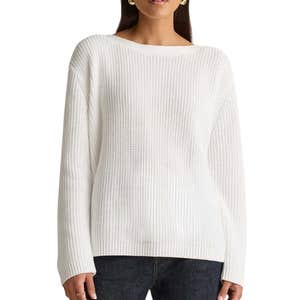quince, Quince 100% Organic Cotton Fisherman Boatneck Sweater