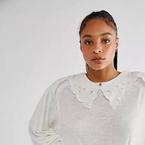 Free People Dolly Collar Top