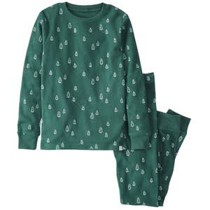 Little Planet Adult Christmas Tree Print Waffle Knit Pajamas Made with Organic Cotton