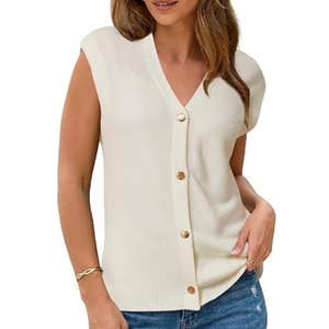 amazon, Arach&Cloz Wool Blend Button Down Sweater Vest