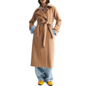 A&F Carrie Wool-Blend Trench Coat