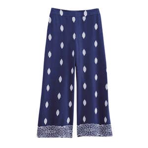 Soft Surroundings Lohara Linen Blend Crop Pants in Medieval Blue