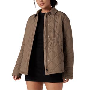 Water Repellent Corduroy Padded Jacket with Pockets