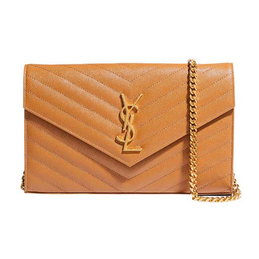 neimanmarcus, Saint Laurent Large Monogram Quilted Leather Wallet On A Chain