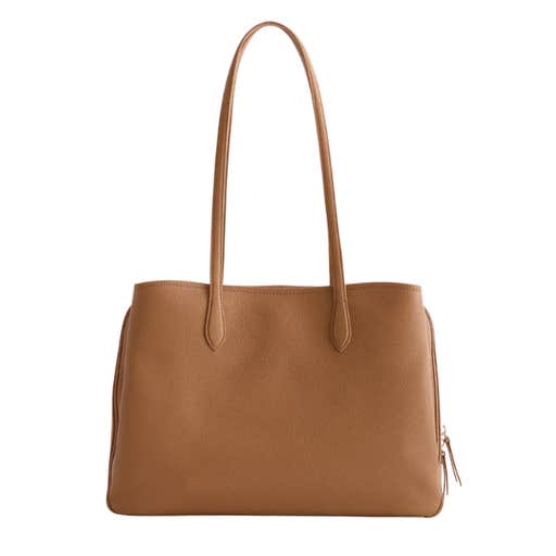 quince, Quince Italian Leather Triple Compartment Work Tote