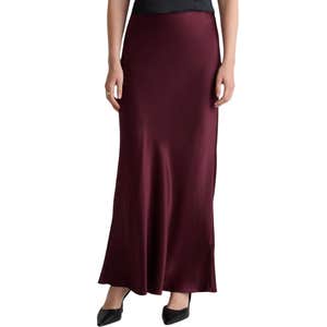 quince, Quince 100% Washable Silk Maxi Skirt