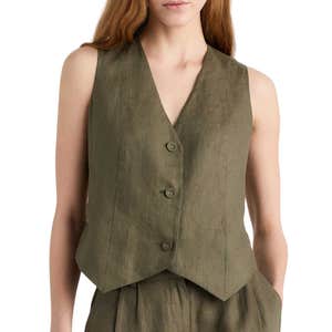 quince, Quince 100% European Linen Vest