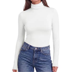 amazon, Ekouaer Turtleneck Long Sleeve Shirts Basic Thermal Underwear Tops