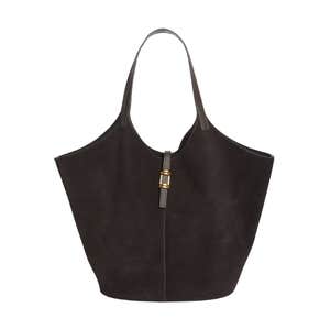Reiss Lyra Leather & Suede Large Tote